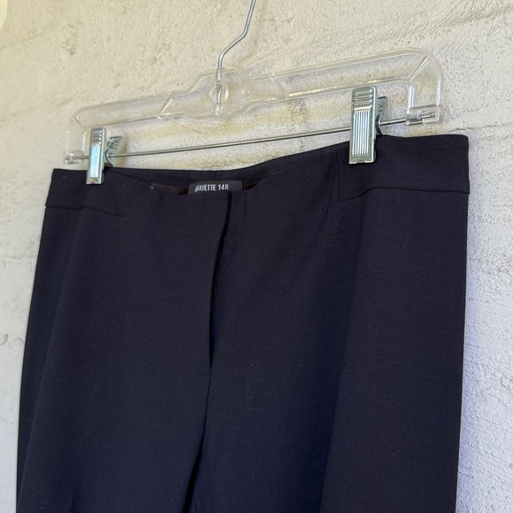 Lafayette 148 NY Black Lightweight Stretch Wool Classic Trousers Size 4 - Picture 5 of 12